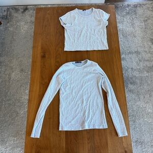 Set of 2: Brandy Melville Tank Top Tee Long Sleeve One Size